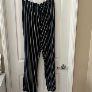 Forever 21 Women’s Black and White Pinstripe Pants